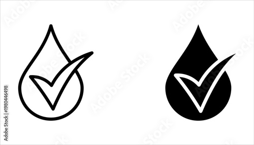 pH neutral balance icon set on white background