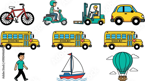 Transportation modes and vehicles for education and daily commute