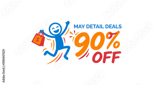 Happy Shopper Celebrating 90% Off Sale