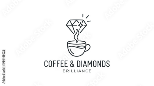 Coffee and Diamonds Logo Design