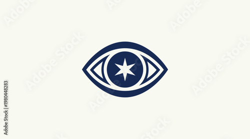 Eye Icon with Star Design