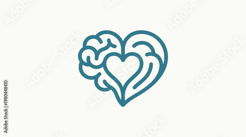 Brain and Heart Symbol Conceptual Combining Mind and Emotion