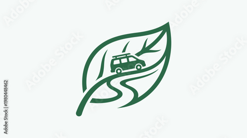 Eco-Friendly Adventure Car Logo