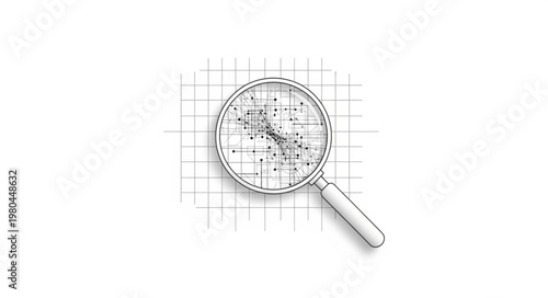 Business Analysis Magnifier Clean Vector Design