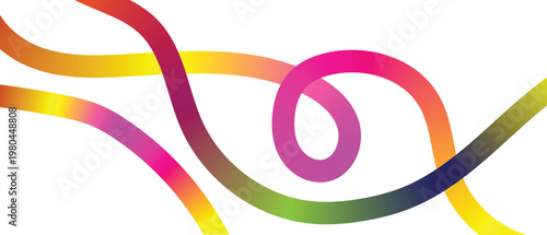 Abstract colourful background, gradient color shapes pattern with bold wave lines. Abstract colorful spiral. Abstract squiggly gradient lines element perfect for posters, tech art and degital design.