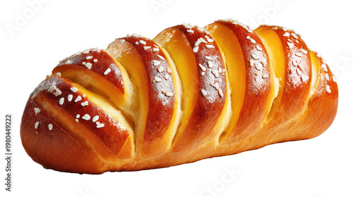 Artisan Bread with Seeds: A close-up shot of a meticulously crafted loaf of artisan bread, adorned with a scattering of seeds, presenting a feast for the eyes and a promise of delightful flavors.