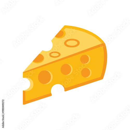 Cheese wedge icon, dairy snack illustration, restaurant menu design, delicatessen poster, gourmet tasting event branding, food market graphics, vector elements