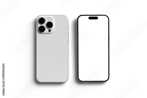 Smartphone mockup (transparent screen/transparent background) | PNG material for compositing