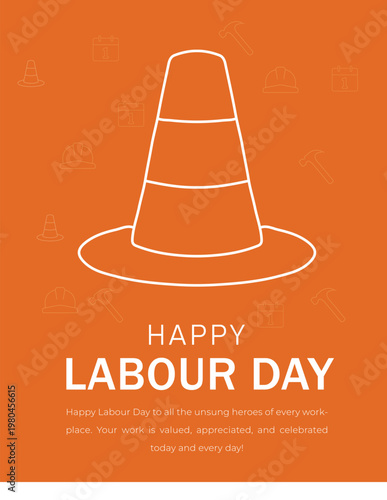 Labour day poster background  with labour tool