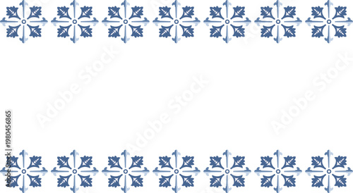 A group of people holding hands in a circle forms a festive snowflake shape for a blue winter holiday vector illustration