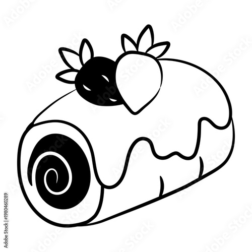 Drawing style icon showing a swiss roll