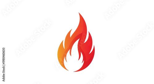 Vibrant Flame Illustration - A Symbol of Energy, Passion, and Transformation.