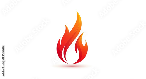 Vibrant Flame Illustration - A Symbol of Energy, Passion, and Transformation.