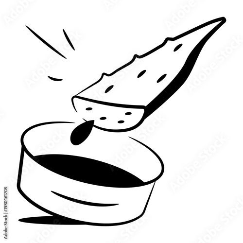 A hand drawn icon showing an aloe vera