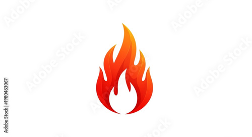 Vibrant Flame Illustration - A Symbol of Energy, Passion, and Transformation.
