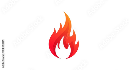 Vibrant Flame Illustration - A Symbol of Energy, Passion, and Transformation.