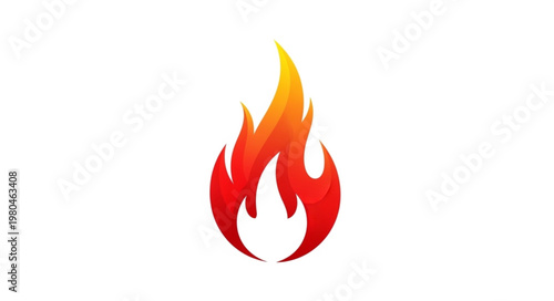 Vibrant Flame Illustration - A Symbol of Energy, Passion, and Transformation.