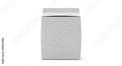 Clean, generic white cardboard packaging box isolated on a plain background, providing an excellent template for product branding and conceptual design mockups for various industries