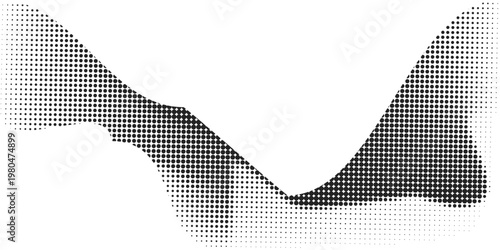 Halftone faded gradient texture. Grunge halftone grit background. White and black sand noise wallpaper. Retro pixilated vector backdrop