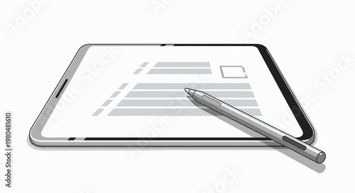 Digital Tablet with Stylus for Note Taking and Creative Work