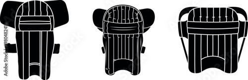 Cricket abdominal guard technical illustration of protective gear for cricket players