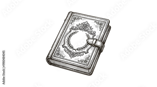 Vintage Book with Ornate Cover Design