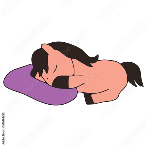 A cute cartoon dog happily holding a bone with a funny smiling face in a simple vector style