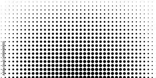 Set of halftone dots gradient pattern texture isolated on white background. Straight dotted spots using halftone circle dot raster texture. Vector blot half tone collection.
