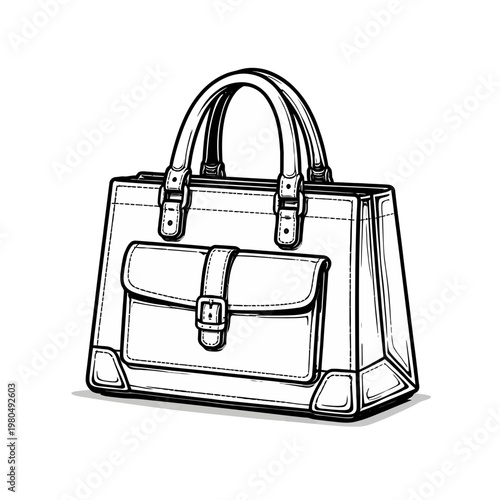 Elegant Handbag Illustration A Classic Accessory for Timeless Style