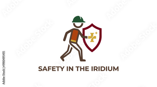 Safety in the Iridium Concept with Construction Worker Icon