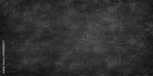 A dark grunge blackboard texture with a blank, weathered grey concrete surface and vintage paper pattern creates a dirty, empty stone backdrop for design