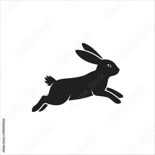 Cute cartoon rabbit bunny vector illustration isolated on white background