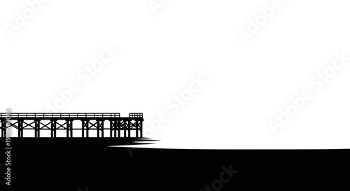 Pier on the ocean shore.