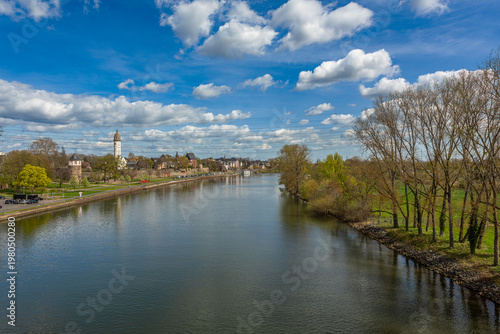 The Main River near Frankfurt-Hoechst, Hesse, Germany