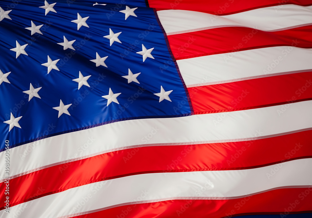 Fototapeta premium Celebrating 4 july independence day in america a patriotic stars and stripes flag