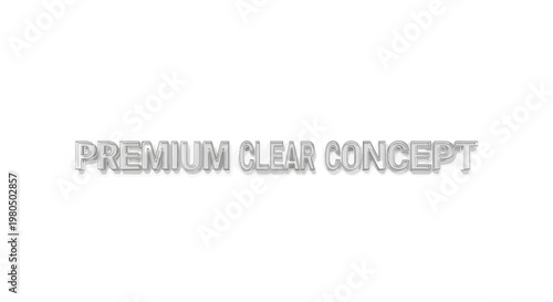 Elegant 3D Text - Premium Clear Concept, Modern Typography Design