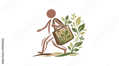 Eco-Friendly Runner with Reusable Shopping Bag