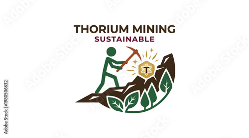 Sustainable Thorium Mining Concept Logo