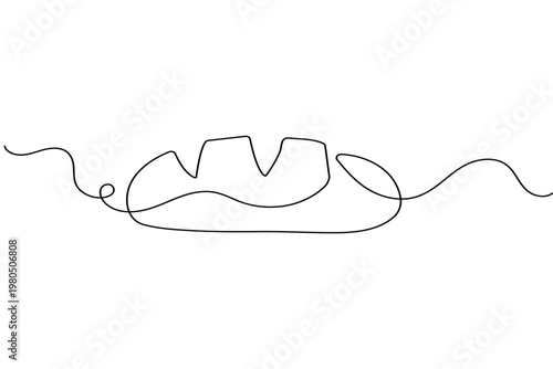 Bread loaf continuous line art minimalist style isolated outline vector illustration for bakery
