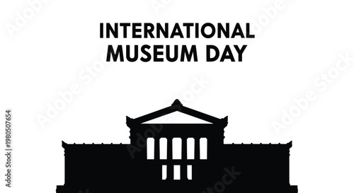 International Museum Day with a silhouette of a museum building