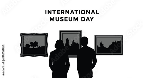 People celebrate International Museum Day by viewing art