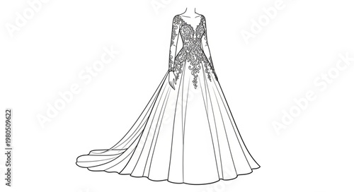 hand drawn sketch of a broom