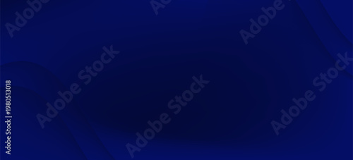 Abstract Blue Minimal Background with Smooth Curved Shapes and Gradient