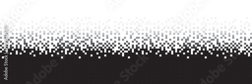 Pixel Grey Gradient Seamless Pattern. Pixel abstract mosaic background, Vector illustration for website, card, poster.