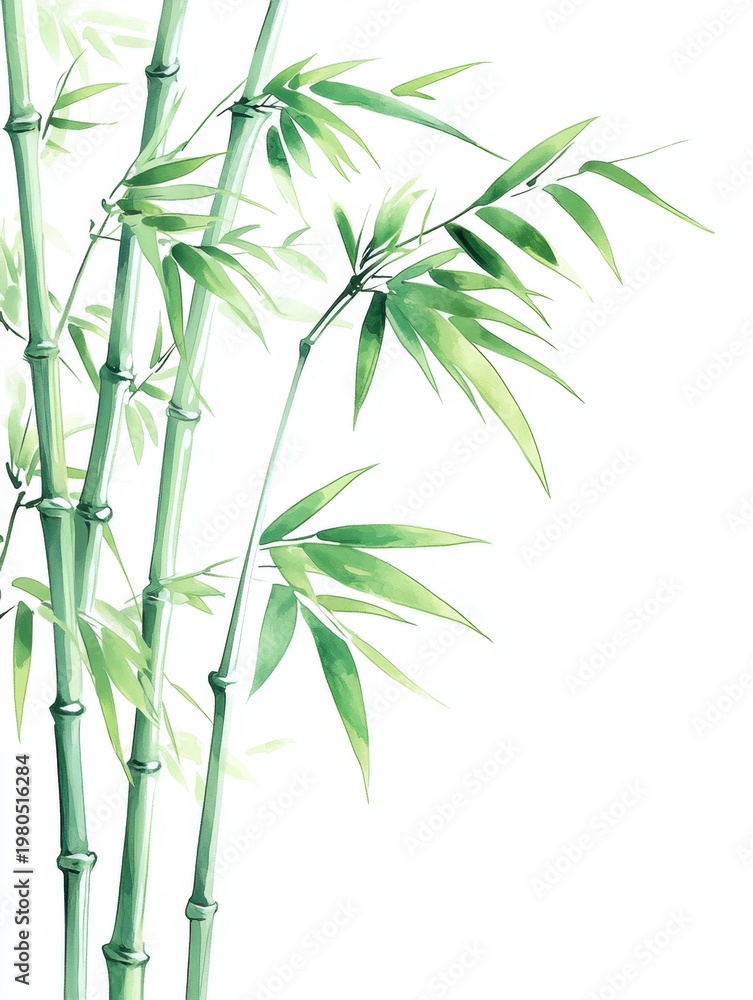 Fototapeta premium Watercolor Painting of Bamboo