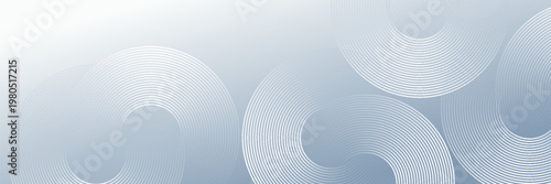 white abstract background with glowing circles. Swirl circular lines pattern. Geometric spiral. Twirl element. Modern graphic design. Futuristic technology concept.