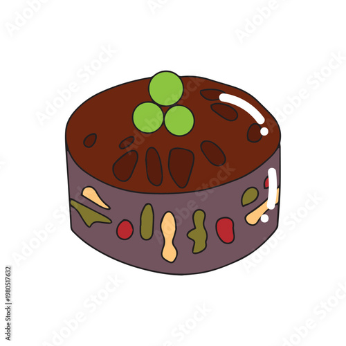 A delicious slice of strawberry cake with cream and chocolate on a plate, decorated with fresh berries, perfect for a sweet celebration dessert