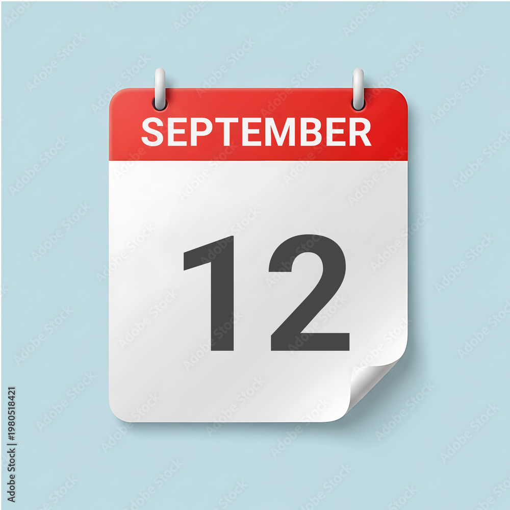 Fototapeta premium September 12th Calendar Date - Planning Your Next Steps