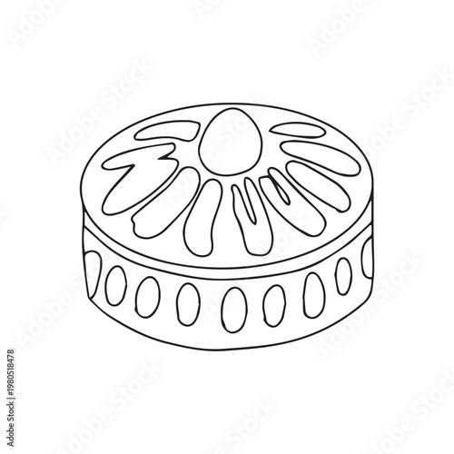 Cute dessert sweet isolated on white background