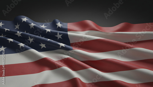 Wallpaper Mural American flag waving with stars and stripes Torontodigital.ca